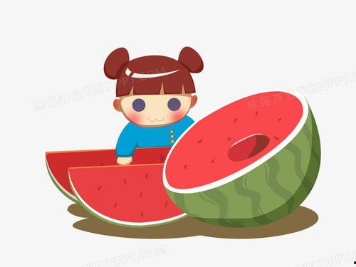 吃瓜的娃娃画法图片,萌态十足，揭秘可爱吃瓜娃娃的绘制技巧